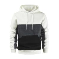 Sudadera con capucha de retales para hombre, ropa informal holgada de lana, ropa de calle cálida, moda masculina, prendas de vestir deportivas de otoño e invierno - details 22