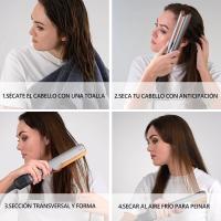 Súper alisador de pelo, secador de pelo húmedo a seco 3 en 1.alisador de pelo portátil de iones negativos de 1300W - details 3