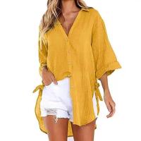Camisas irregulares y con cordones Blusas elegantes OL para mujer - details 10