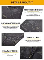 Camuflaje táctico Hanye para entrenamiento al aire libre, senderismo, carga, pantalones de hombre - details 3