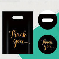 Bolsa Negra de Plástico Portátil para Hacer Ofertas de Acción de Gracias Cumpleaños Boda Navidad Empaque de Regalos - details 2