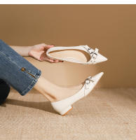 Nueva hebilla de cinturón, boca poco profunda, zapatos individuales de suela plana, zapatos individuales casuales - details 13