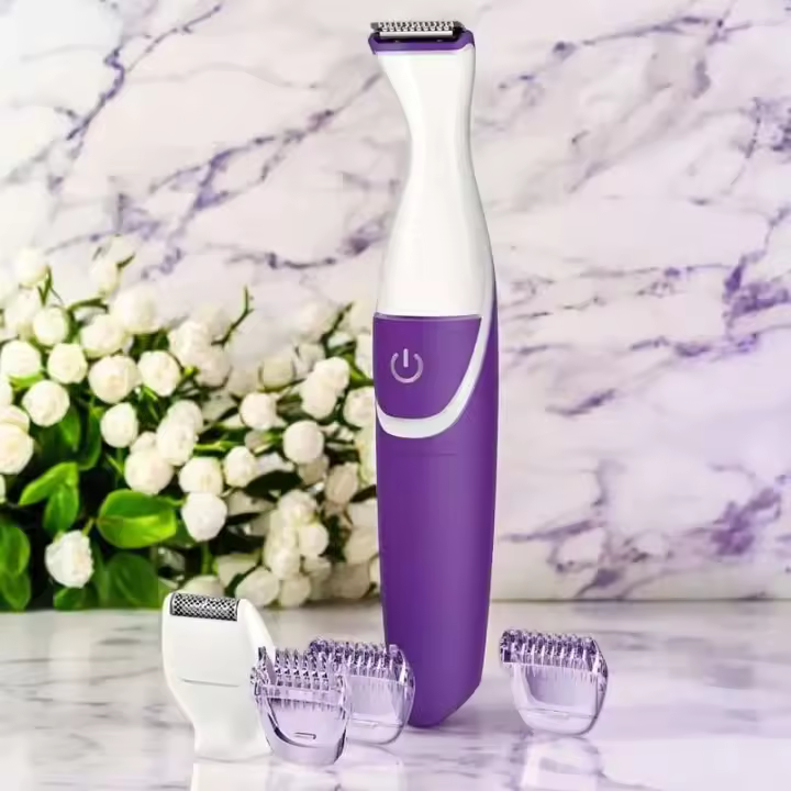 Kit de Bikini perfecto 5 en 1, maquinilla eléctrica para cortar el pelo Facial de precisión para mujer, afeitadora, microdepiladora, afeitadora para cara y cuerpo - 1