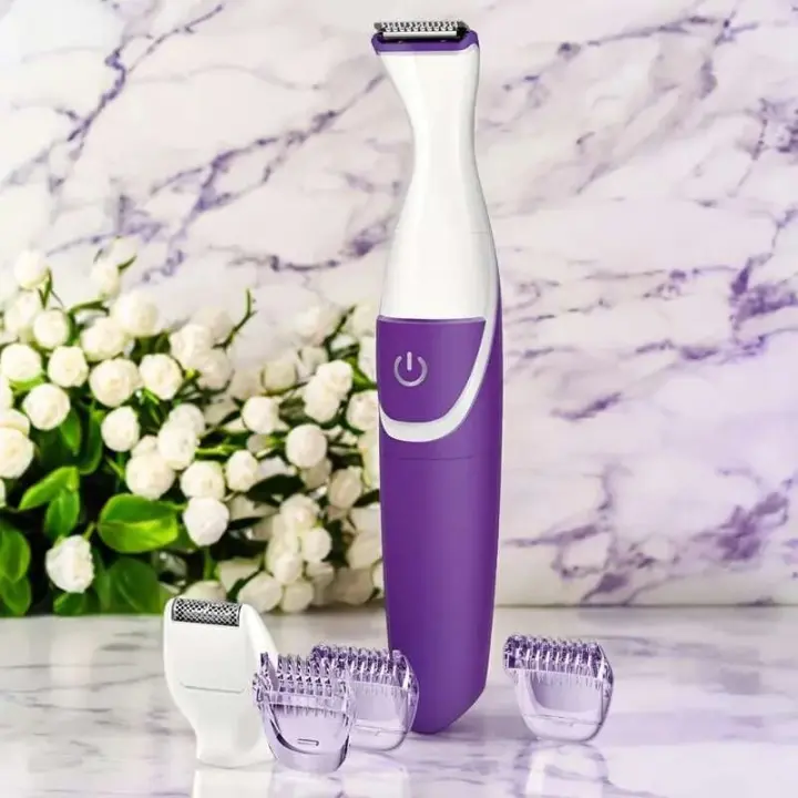Kit de Bikini perfecto 5 en 1, maquinilla eléctrica para cortar el pelo Facial de precisión para mujer, afeitadora, microdepiladora, afeitadora para cara y cuerpo - 1
