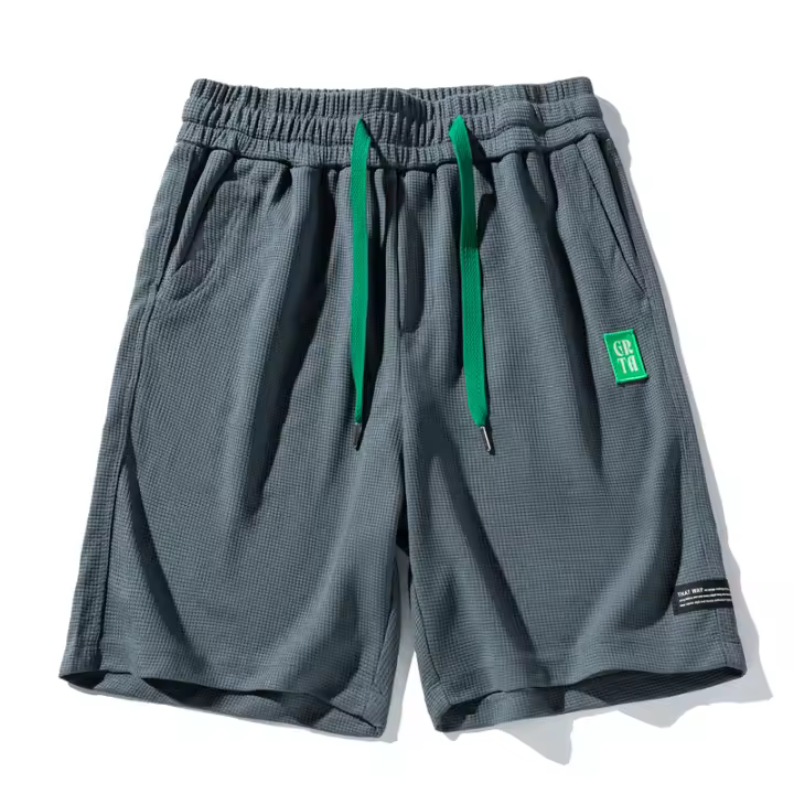 Pantalones cortos informales transpirables para hombre, Shorts holgados de Color sólido para correr y baloncesto, 2024 - 1