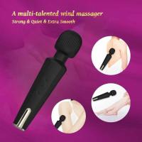 20 velocidades USB ODM inalámbrico inalámbrico personal poderoso masajero portátil cuello trasero cuerpo grande AV varilla vibrador masaje - details 1