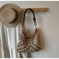 Popular Beach Vacation Nuevo bolso de hombro tejido versátil para mujer, bolso portátil. - details 32