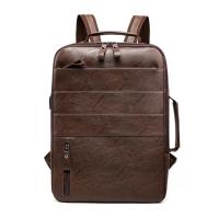 Mochilas de negocios impermeables para hombre, bolso para portátil de cuero PU, gran capacidad, carga USB, bolsa de viaje a la moda - details 21
