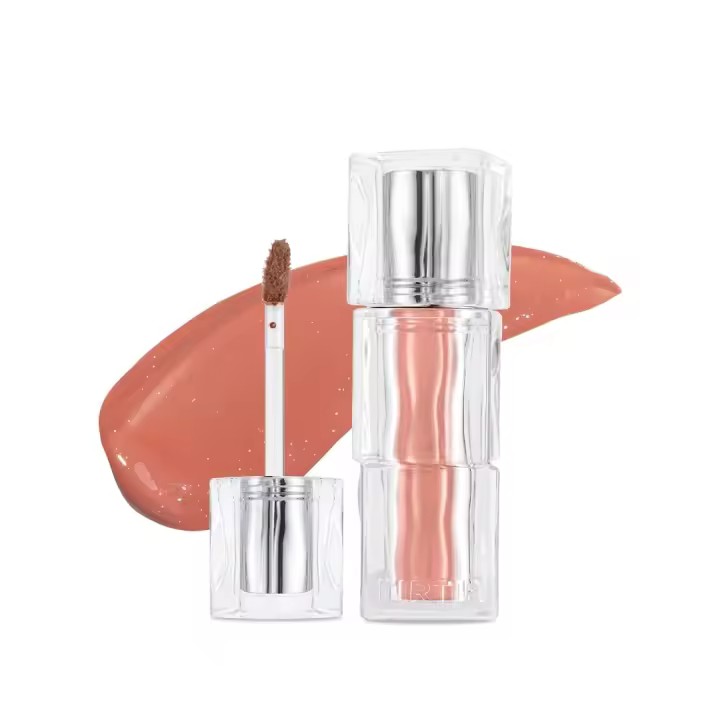 TIRTIR [*Brillo Waterism de tamaño mini # 25 Nutty Pink, 0.06 Fl Oz – Brillo de labios Kiss Ready, color natural no pegajoso de larga duración 12 horas - 1