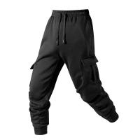 Pantalones Cargo para Hombres Cintura Elástica, Estilo Deportivo Casual, Ropa de Gimnasio Fitness, Diseño Holgado - details 3