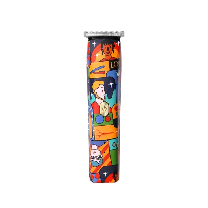 Kemei-cortadora de pelo inalámbrica t-outliner para hombres, máquina de corte de pelo con Graffiti, cero Gapped, recortadora de acabado de garabatos - 1