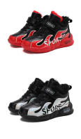 Zapatos deportivos de invierno para niños, zapatillas impermeables de cuero Pu para niños, zapatos antideslizantes para correr, botas cálidas de piel, zapatos de Trekking - details 31