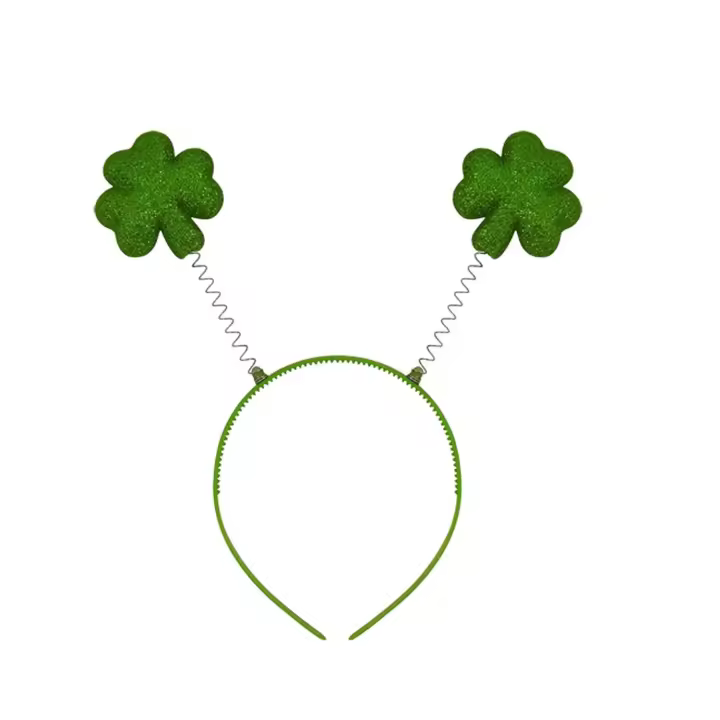 Diadema de San Patricio con Hoja de Trébol Verde Accesorio para el Cabello de Novidad Irlandesa para Adultos Excitat Brand - 1