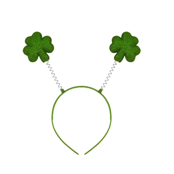 Diadema de San Patricio con Hoja de Trébol Verde Accesorio para el Cabello de Novidad Irlandesa para Adultos Excitat Brand - 1
