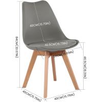 Juego de Mesa de Comedor y Sillas, 1 Mesa Redonda de 80 cm + 4 Sillas Blancas, de Diseño Nórdico - details 73