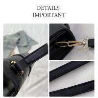 Bandolera mensajero de cuero de PU elegante, bolso bandolera de Color sólido, bolso de mano para mujer - details 20