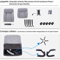 Silla de Oficina Ergonómica Giratoria con Brazo Ajustable Cómoda para Juegos en Casa o Oficina - details 11