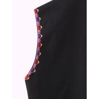 Chaleco Floral bordado Vintage para mujer, chaleco abierto sin mangas, Top corto informal de verano - details 33
