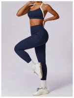 Sujetador Deportivo sin Costuras para Mujeres Encantador y Sexy Halter Bragas de Espalda Liberadas Lencería Sólida Top Femenino Belleza Espalda Inalámbrico Talla Única - details 11