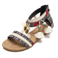 Sandalias Planas bohemias para Mujer, Zapatos cómodos informales de Playa, Verano, 36 a 42, EU - details 1