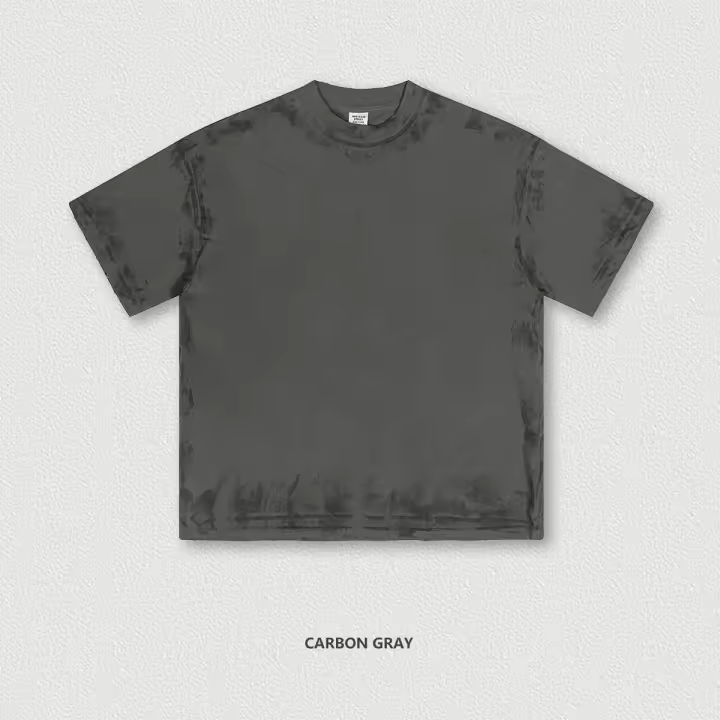 S2005 305GSM Vintage camiseta lavada con ácido hombres desgastados de algodón pesado en blanco camiseta de gran tamaño 100% algodón para camiseta de hombre - 1