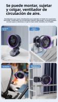 Ventilador USB Portátil con Luz Nocturna Rotación de 360°, 3 Velocidades, Silencioso y Ahorro Energético para Cama/Escritorio/Pared - details 8