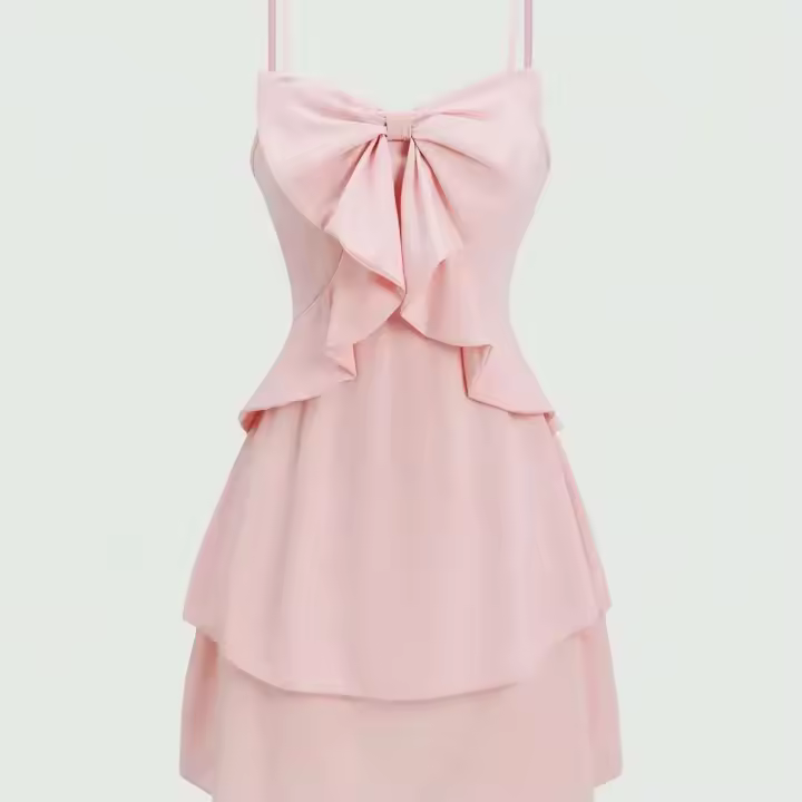 Ribbers con cinturón de cintura de tres capas para mujer, vestido con correas y encaje, de moda - 1