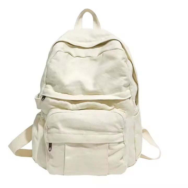 Mochila de Lona Vintage para Mujer Nueva Moda Escolar Bolsa de Laptop para Viajes - 1