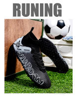 Zapatos de fútbol TF/FG para hombre, botas de fútbol de tobillo alto para niños pequeños, hierba antideslizante para exteriores, zapatillas de entrenamiento Multicolor, nuevas - details 30