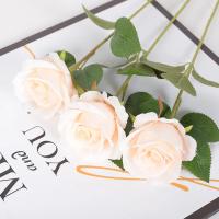 Ramo de rosas de imitación de seda, de 5 piezas rama larga, 10x51cm, centro de mesa para boda, hogar, habitación, ACCESORIOS DE CORONA DE PLANTAS falsas - details 2
