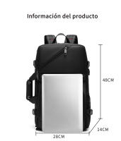 Mochila de gran capacidad para hombre, bolsa de ocio y negocios, con compartimento para zapatos y múltiples métodos de transporte - details 9