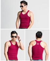 Camiseta deportiva sin mangas para hombre, estilo de ropa de trabajo, chaleco deportivo adelgazante elástico para primavera y verano, ropa informal hecha en China - details 5