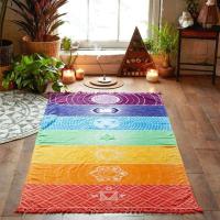 Toalla decorativa con estampado de chakras y borlas coloridas de microfibra, estilo Popular Rainbow Beach Ins, novedad de 2025 - details 0