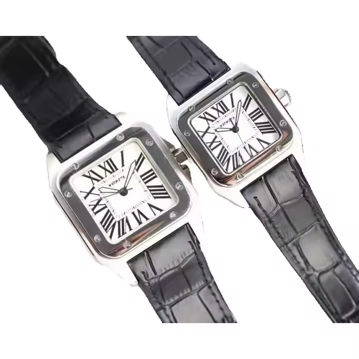 Reloj cuadrado de cuarzo para hombre y mujer, cronógrafo de marca, serie Santos - 1