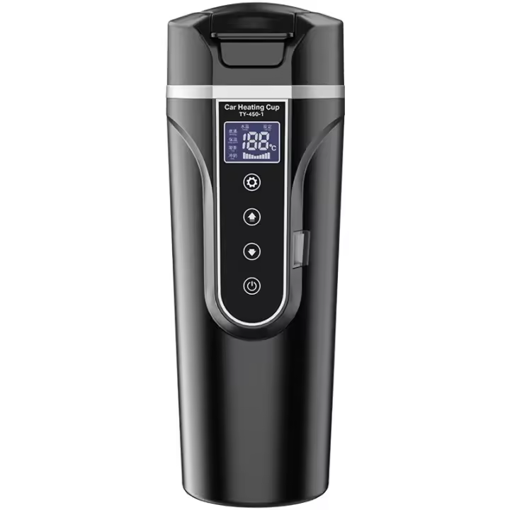 Taza Inteligente Calentada para Coche con Control de Temperatura Taza de Agua Eléctrica de Acero Inoxidable Ideal para Café y Leche Suministros de Cocina y Comedor - 1