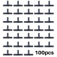 100 Uds conectores de riego por goteo conector de púas de 16mm acoplamientos en T conectores de riego para tuberías de goteo WaterTubing - details 1