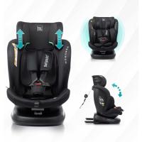 Silla de Coche Rodia Plus i-Size Ajustable, Rotativa de 360°, Protección Lateral, Reclinable y Evolutiva Para Niños de 0-12 Años Negro con Relieve - details 3