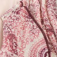 PB & ZA 2025, vestido holgado de manga larga con decoración en capas estampada con cuello en V, falda larga, novedad de verano, ropa para mujer - details 4
