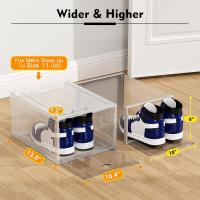 Organizador de Zapatos Cajas Transparentes Apilables de Plástico Paquete de 6 - details 6