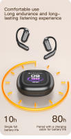 Auriculares de traducción Ai en tiempo real, traductor de 144 idiomas sobre los auriculares |   Auriculares Bluetooth abiertos con pantalla táctil inteligente |   Auriculares abiertos inalámbricos verdaderos Bluetooth 5.4 - details 38
