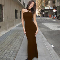 Elegante Vestido de Verano 2025 Cuello Alto sin Mangas con Ranura Lateral - details 23