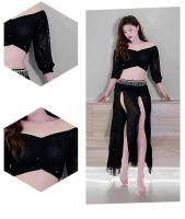 Tops, faldas, ropa para adultos, conjuntos de danza del vientre oriental, ropa de práctica para actuaciones en escenario, disfraces para el aula - details 12
