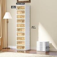 Caja de Zapatos Plegable Duradera 20 Piezas Organizables con Puertas Ajuste Aproximado hasta Tamaño 43 Muebles de Sala - details 4