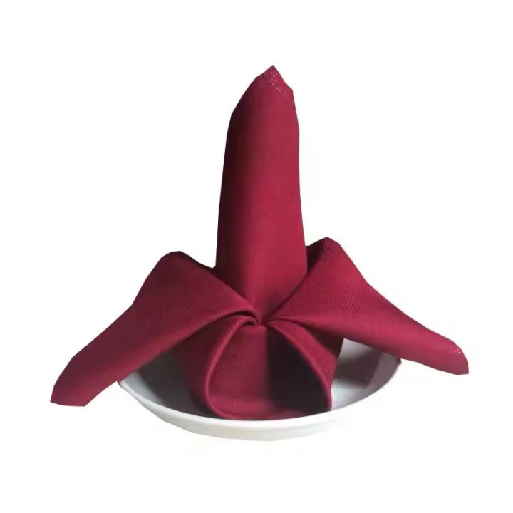 Servilleta de satén de 48x48cm, decoración de mesa para servir, toalla de cena para servilletas para fiesta de boda, decoración navideña para el hogar y el Hotel, servilletas de mesa - 1
