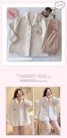 Pyjama de Terciopelo de Coral para Mujer Cálido, Suave, Manga Larga, Cardigan de Viento de Princesa, Ropa de Casa para Otoño-Invierno - details 0