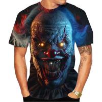 Nueva camiseta de talla grande con estampado 3D para hombre, ropa de calle con patrón de payaso, deportes Unisex, transpirable de secado rápido - details 6