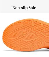 Zapatillas de correr con plataforma para hombre Zapatillas naranjas transpirables de punto informales a la moda Zapatos antideslizantes para deportes al aire libre - details 8