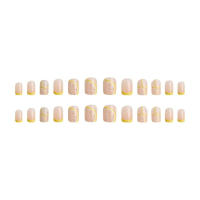 Set De 24 Uñas Postizas Cortas Estilo Francés Arte Artístico Para Manicura Extensión De Uñas Con Diseño - details 2