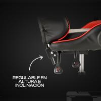Silla de Gaming Azul y Negra, Silla Ergonómica de Oficina con Respaldo Regulable de 90 °   un 120 ° , con reposacabezas, reposabrazos y soporte lumbar. Rotación omnidireccional de 360° ° - details 17