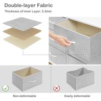 Cajonera para armario, cómoda dormitorio 8 cajones de tela, estantes de madera, cómoda de salón, cajas organizadoras, estructura metálica, estilo industrial - details 39